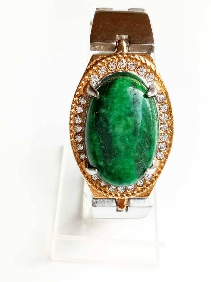 Gambar VeE Gelang Titanium Batu Giok  Hijau Kembang - - Murah dari Vee Jewelry Store Kota Bekasi Tokopedia