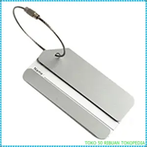 Name Tag Tas Koper Gantungan Tas Koper Aluminum Silver