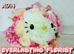 Bucket Hello Kitty (A914) Buket Bunga Boneka Bouquet Wedding Wisuda