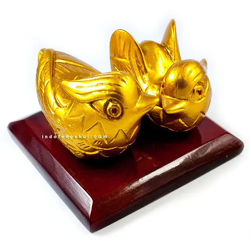 Simbol Feng Shui Sepasang Bebek Mandarin Gold