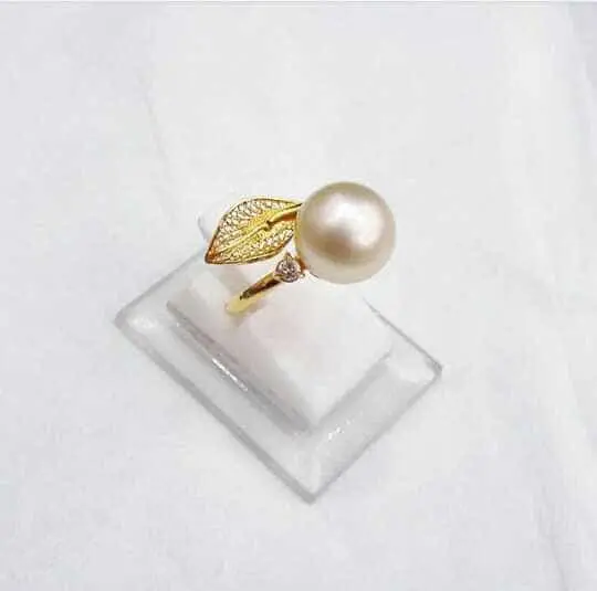 cincin emas model daun