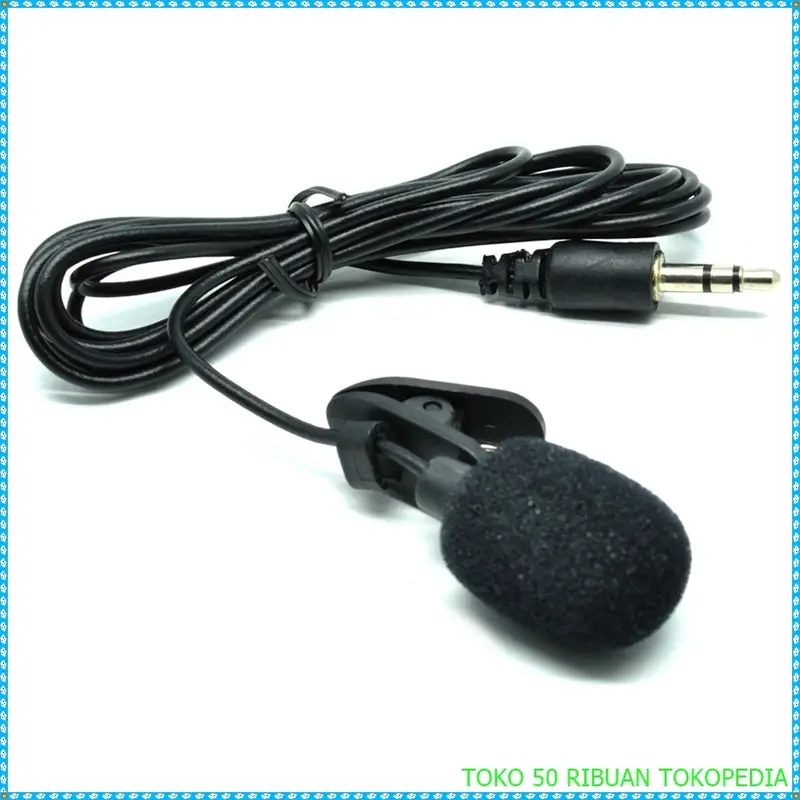 mic jepit eksternal Microphone Clip on camera DSLR hp Laptop pc i1185 2