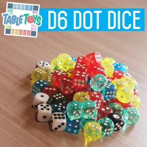 Dadu Dot Warna Warni - D6 Dice