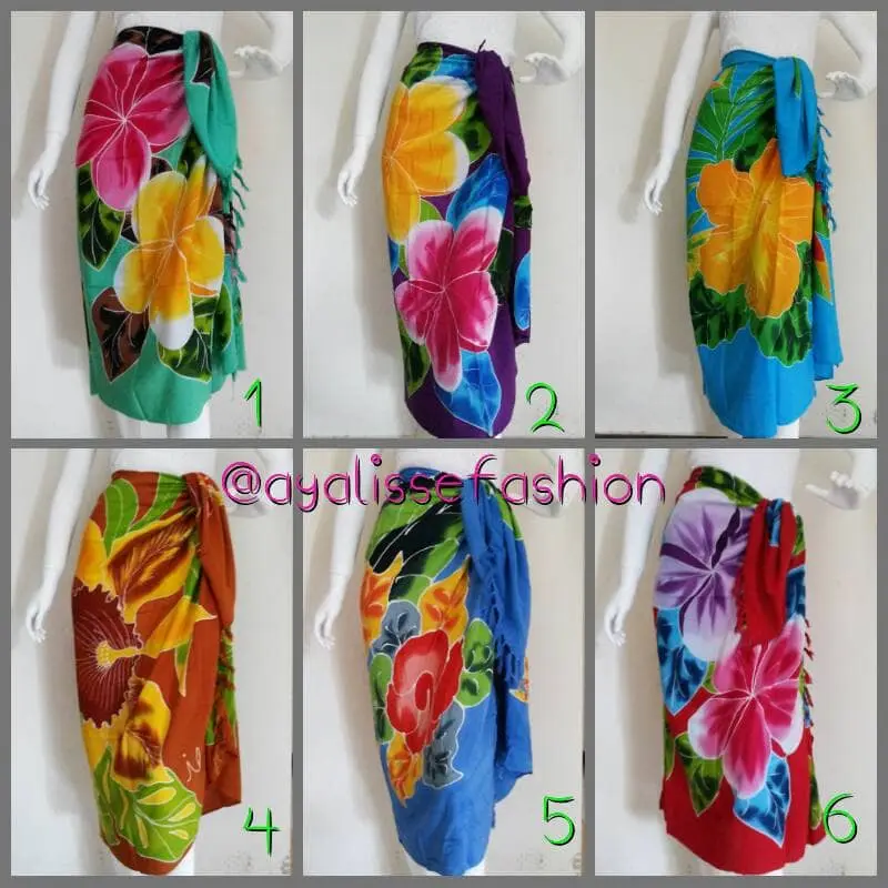 Kain Pantai Bali Motif bunga besar/ Kain Bali