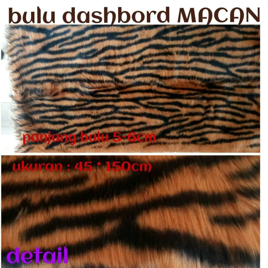 alas Bulu panjang dashboard motif Macan