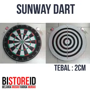 Dart board 18" Kayu Tebal Merk Sunway Sport