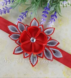MyRibbonFlowers Bandana Bando Bayi Anak Baby Headband Bunga Merah H66