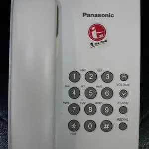 Panasonic KX TS 505 Putih Merah Biru Telepon Rumah & Kantor dengan Extension PABX Tone Pulse Dial Handset Volumeringger Selector Flash Tersedia dalam 5 Warna Hitam