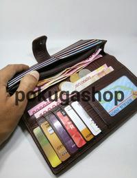 Gambar dompet kulit panjang premium serat kayu pria/wanita /dompet serat kayu dari pokugashop Kab. Garut 2 Tokopedia