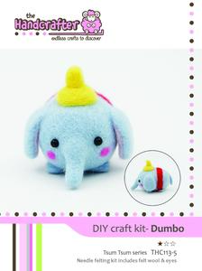 DIY TsumTsum Dumbo felt wool needle felting kit