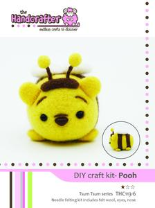 DIY TsumTsum Pooh Bee felt wool needle felting kit