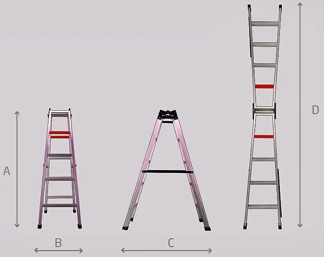 Tangga Aluminium Fortuna Altima DP-9 ( 1,5 METER ) 150 CM 1