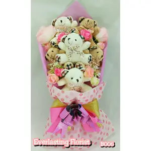 Bucket Teddy Bear (B006) Buket Bunga Boneka Beruang Bouquet Wisuda