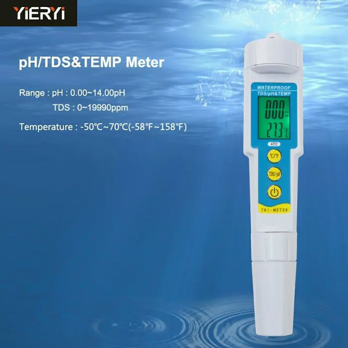 PH & TDS Meter Plus Temperature Meter Digital.Waterproof 0