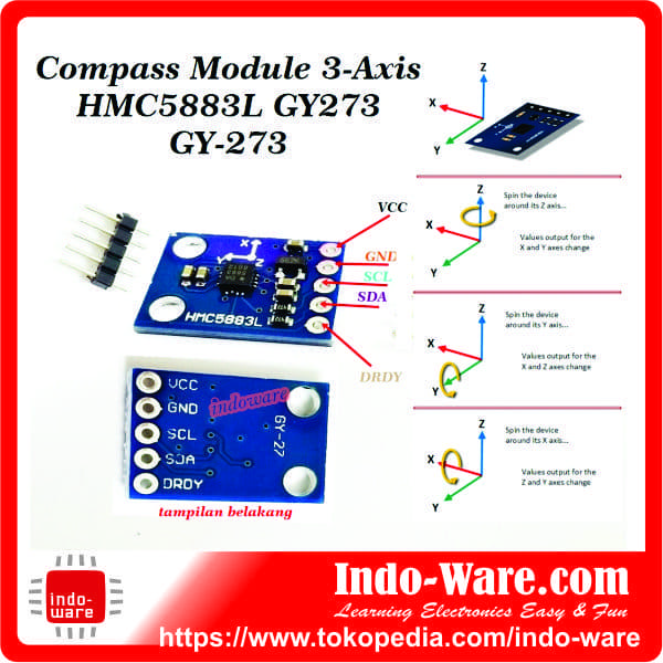 Compass Module 3-Axis HMC5883L GY273 GY-273