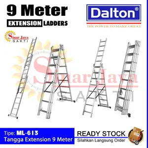 Tangga Alumunium Extension 9m Dalton ML-613, Lipat Multipurpose Sorong
