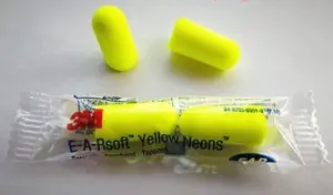 3M EARsoft Yellow Neons Earplugs 312-1250, Tanpa Tali , 1 Pasang