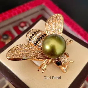 bros mutiara laut asli lombok , bros mewah Mutiara lombok asli