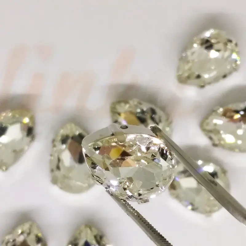 Kristal Cangkang Tetes C3003 Crystal 10x14mm 1