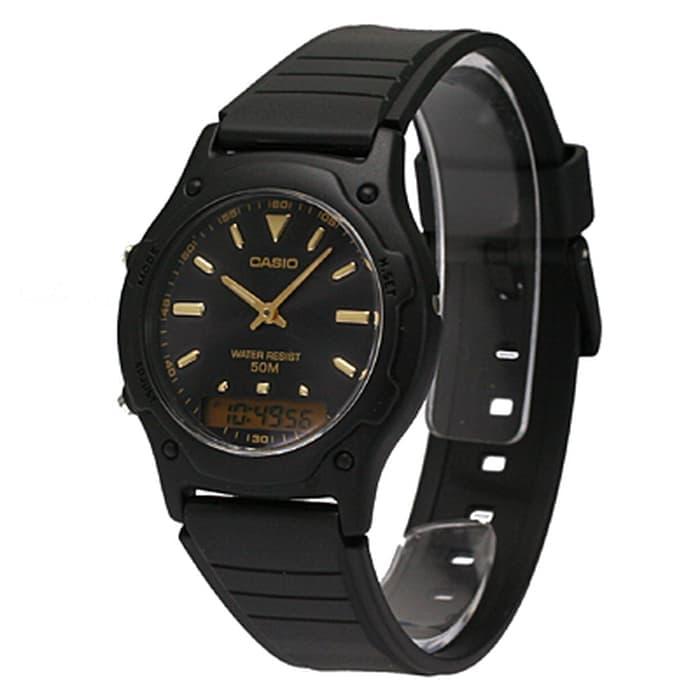 Gambar Casio Analog Digital Jam Tangan Unisex Strap Karet AW-49HE-1A Original dari Ogytashop Kota Administrasi Jakarta Pusat Tokopedia