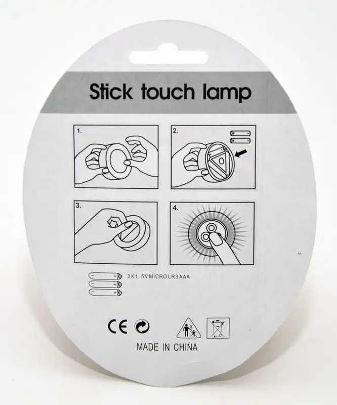 Stick N Click Lampu Tempel 3 LED / Stick Touch Lamp 2