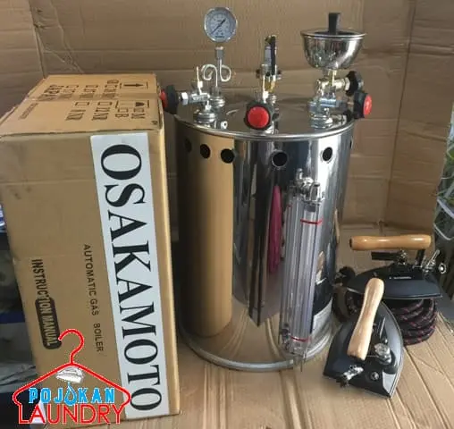 Setrika Uap Boiler Gas Laundry Nagamoto Manual - Osakamoto 25 Liter