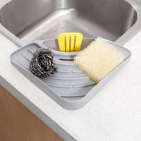 Gambar rak zink dapur / rak penyimpanan spons / triangle plastic rack dari unniso Kota Bandung 2 Tokopedia