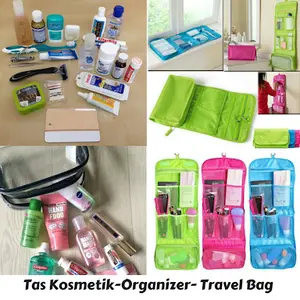 TRAVEL TOILETRIES BAG ORGANIZER - TAS KOSMETIK - TAS PERALATAN MANDI