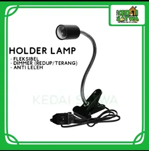 Holder Lampu Reptil UVA UVB Fitting Jepit Fleksibel -Kedai Satwa
