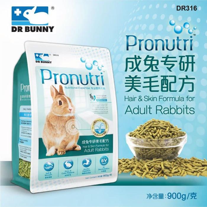 Gambar DR BUNNY DR316 PRONUTRI HAIR & SKIN FOR ADULT RABBITS 900G dari Bakpao Rabbit Kota Bekasi Tokopedia