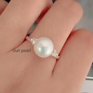 cincin perak murni mutiara taaar super asli lombok , mutiara lombok
