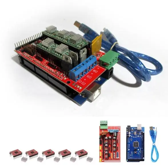 3D Printer Kit: Arduino Mega 2560 R3 Board, Ramps 1.4, 5x A4988
