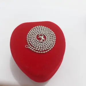 KALUNG BIJI LADA UKIR PERAK 925/PERHIASAN SILVER LAPIS EMAS PUTIH/KL15
