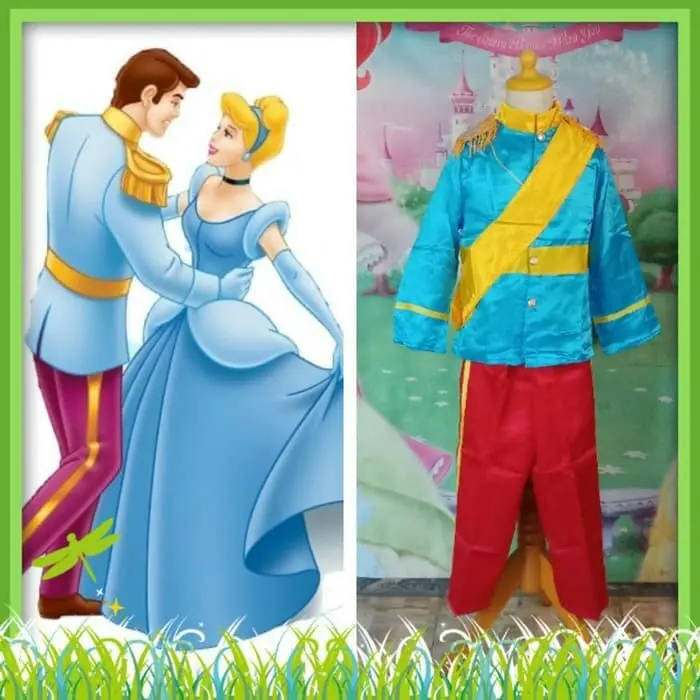 Kostum Baju Disney Prince Charming Pangeran Cinderella 2 - 12 Tahun