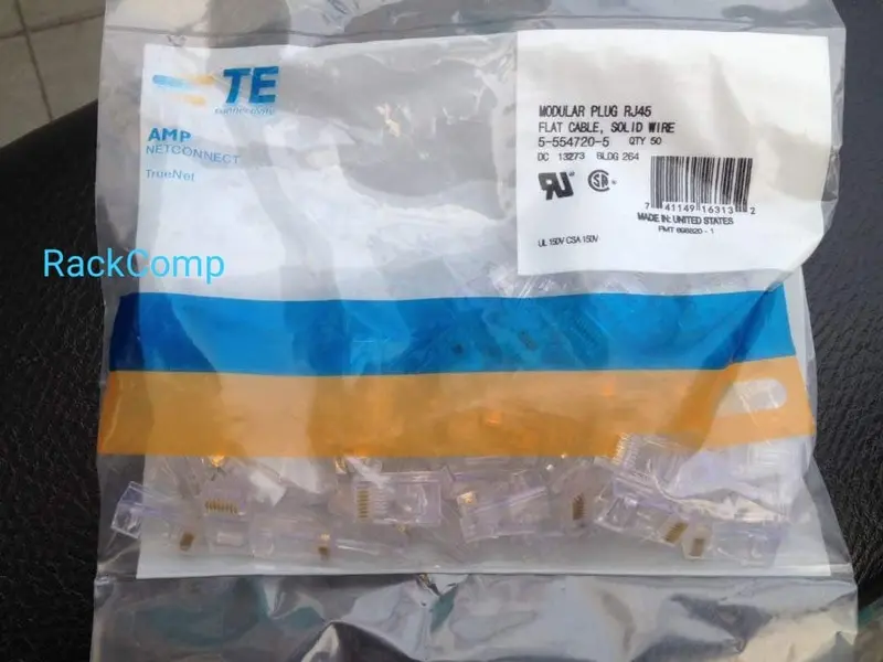ORIGINAL Konektor AMP Rj45 Cat5e 50pcs / Connector AMP RJ 45 0
