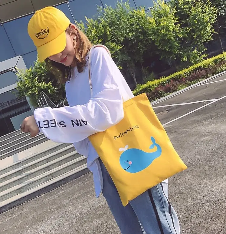 TC30 Korea Cool Printing Tote Bag/ Tas Selempang 0