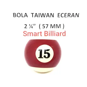 Bola billiard biliar eceran bola besar 2 1/4" Taiwan No. 15