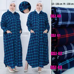 gamis flanel superjumbo/gamis flanel/baju gamis wanita terbaru/gamis