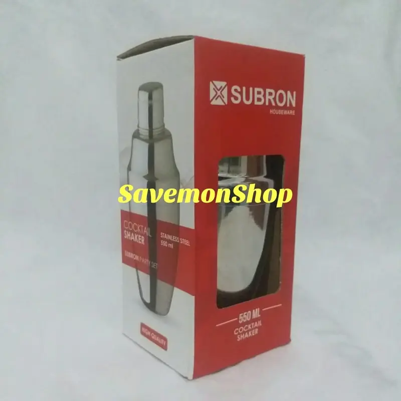 Gelas Botol Shaker 550 mL Stainless Subron Shaker Stainless 530 mL 4