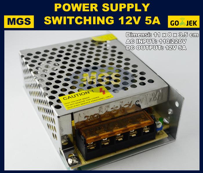 Gambar Power Supply Switching 12v 5A / Adaptor CCTV 5 Ampere 12Volt dari MultiGshop Kota Surabaya Tokopedia