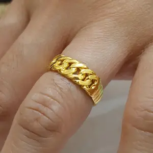 Cincin Lapis Emas Rantai Lipan Goldplated SEpuhan