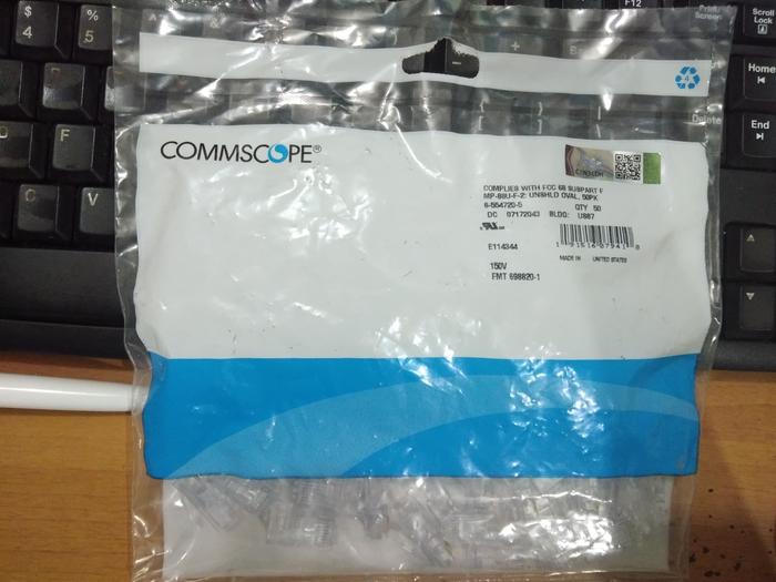Gambar Konektor RJ45 AMP Cat5e Original per Pack Isi 50pcs dari Solusi Computer Jakarta Pusat Tokopedia