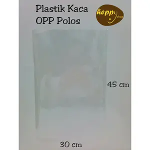 30 cm x 45 cm Plastik Kaca OPP Bening Polos Plastik Parcel
