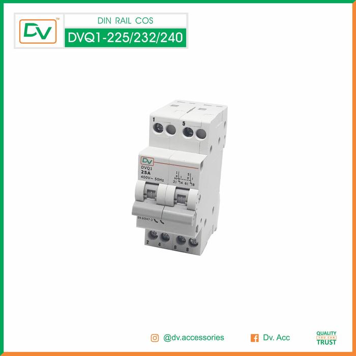 Gambar DIN RAIL COS 2 POLE / DVQ1-225 / DVQ1-232 / DVQ1-240 - 25A dari DV.Switchboard Kota Semarang 4 Tokopedia