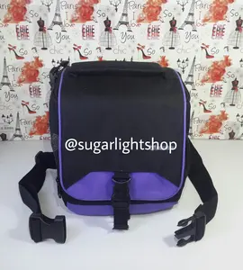 Travel Pouch Kotak Jumbo Ungu, Tas Jalan Hewan Kecil Sugar Glider