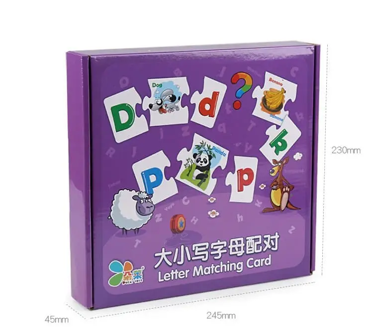 Mainan Edukasi Puzzle Letter Matching Card