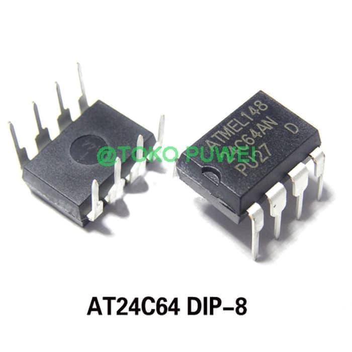 Jual Atmel AT24C64 24C64 AT24C64AN EEPROM Memori 64Kb 2.7-5.5V DIP-8 ...
