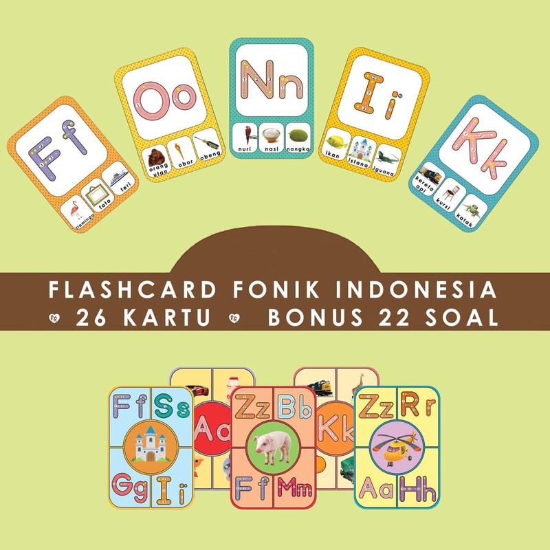 FLASH CARDS FONIK / KARTU BELAJAR MEMBACA ABJAD INDONESIA - Shop ...