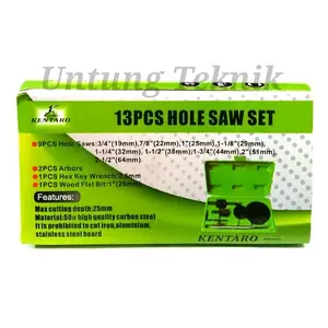 KENTARO 13 Pcs Hole Saw Hidroponik - Gergaji Lubang Set