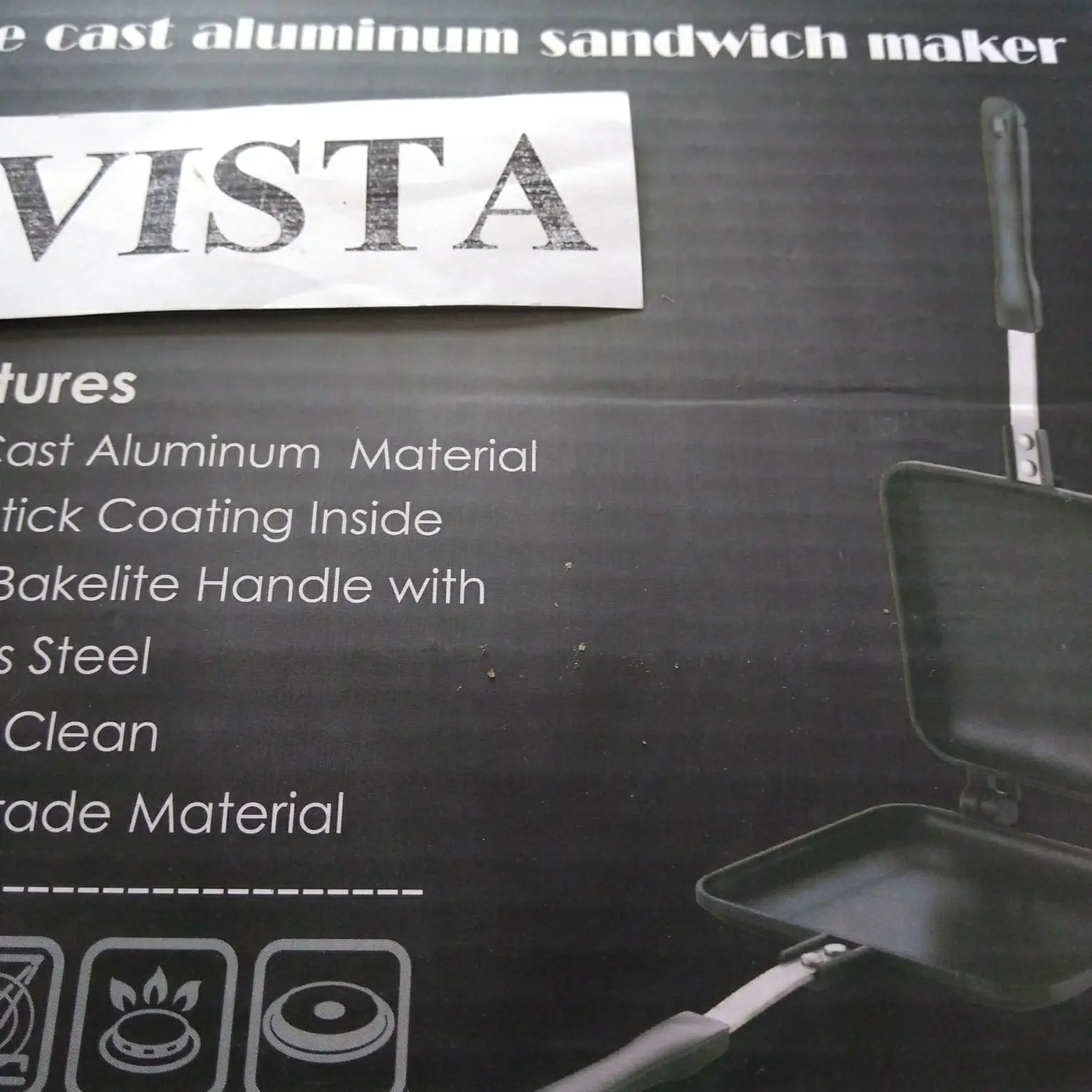 Pembuat Roti Isi COOKMASTER Manual Sandwich Maker - Non Stick Coating